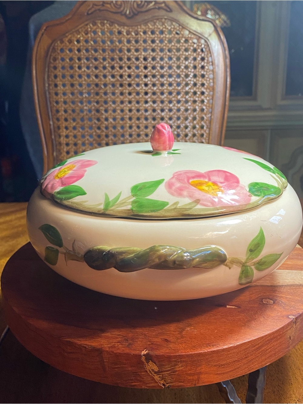 Franciscan Desert Rose Covered Vegetable Server